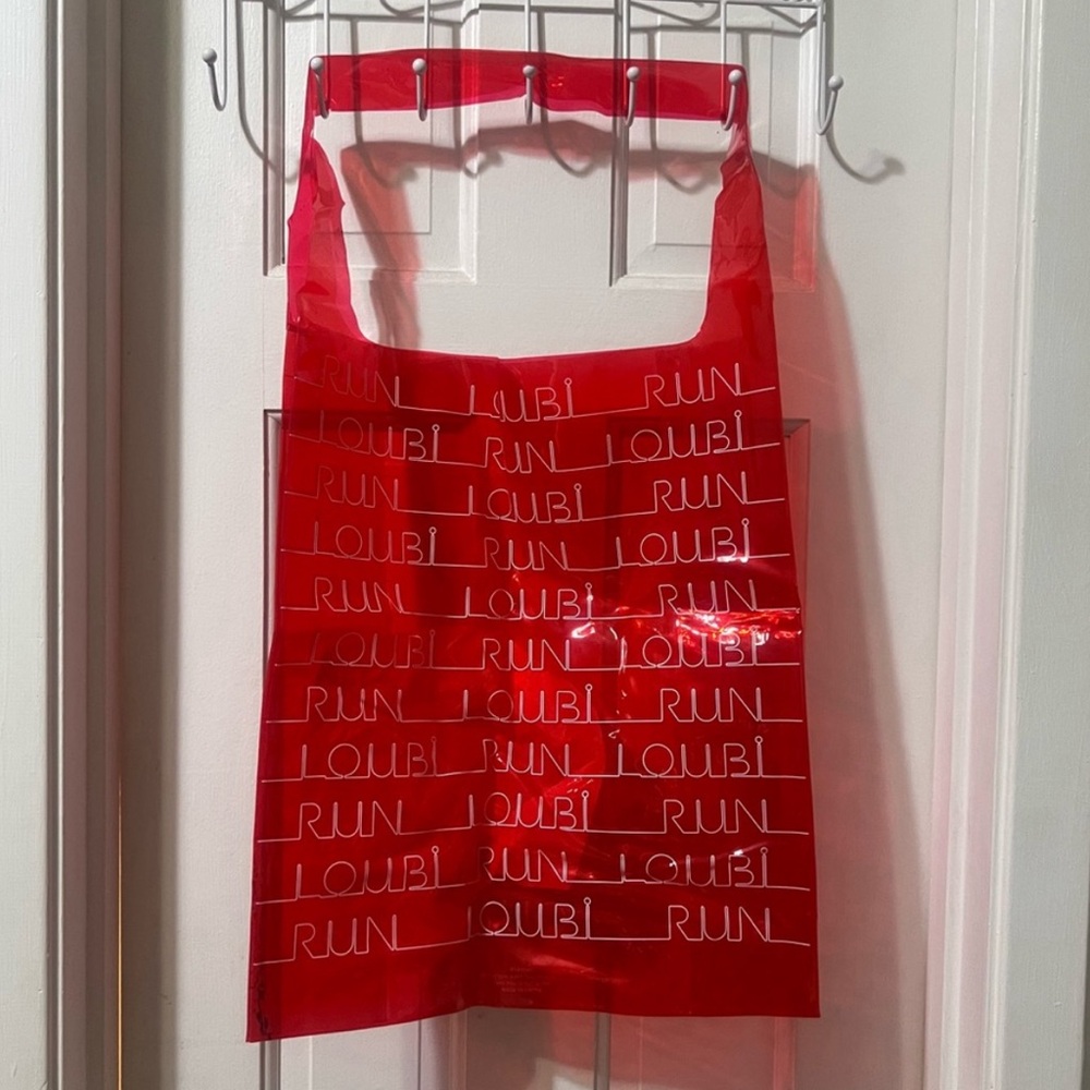 Christian Louboutin Red “Run Loubi” PVC Tote Bag – Rare Promo Collectible